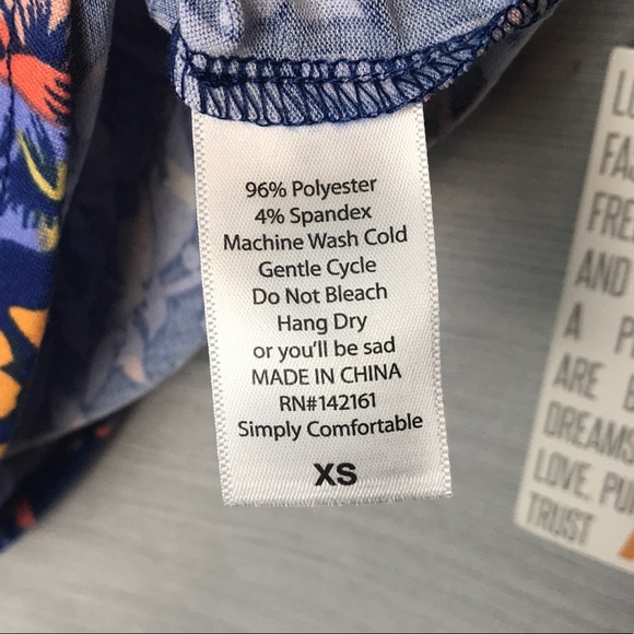 LulaRoe Randy Raglan Tee Size XS - Picture 4 of 4